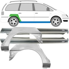 Voll schweller + hinten Kotflügel Reparaturblech für Ford Galaxy 1995-2010 / Links+Rechts / Satz 14444