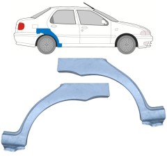 Reparaturblech Kotflügel hinten für Fiat Siena 1997-2001 / Links+Rechts / Satz 9939