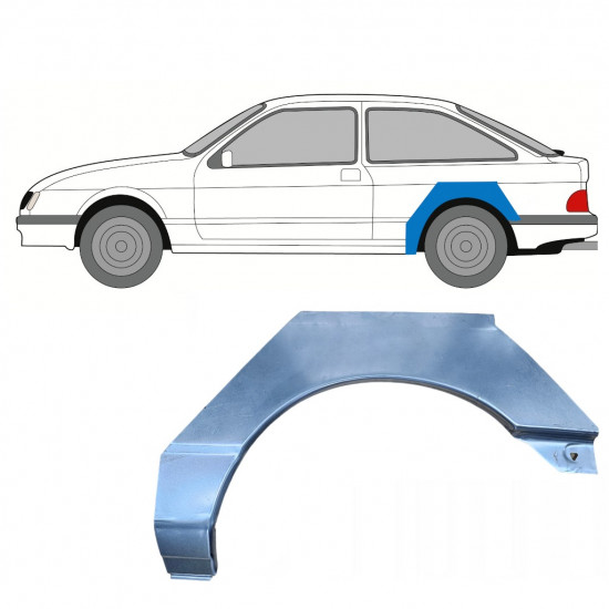 FORD SIERRA 1982-1993 3 TÜR RADLAUF REPARATURBLECH / LINKS