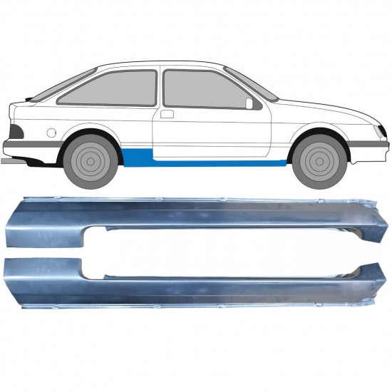 FORD SIERRA 1982-1993 3 TÜR VOLL SCHWELLER REPARATURBLECH / SATZ