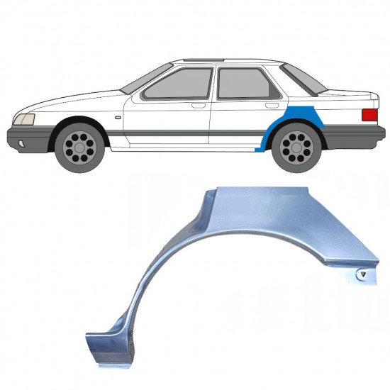 FORD SIERRA 1982-1993 5 TÜR RADLAUF REPARATURBLECH / LINKS