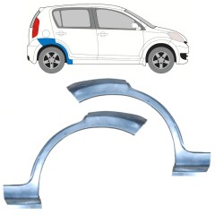 Reparaturblech Kotflügel hinten für Daihatsu Sirion 2005-2010 / Links+Rechts / Satz 9945