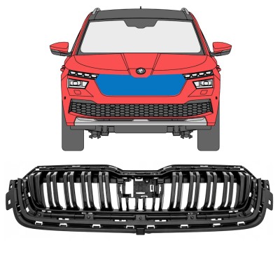 Kühlergrill für Skoda Kamiq 2019-2023 17225
