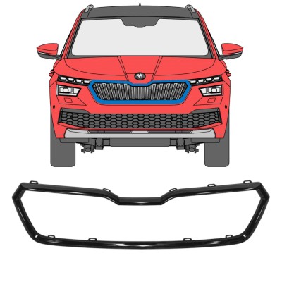 Kühlergrillrahmen für Skoda Kamiq 2019-2023 17227