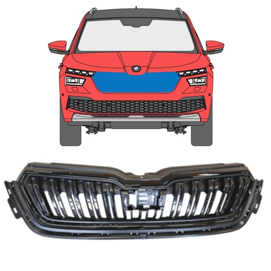Kühlergrill für Skoda Kamiq 2019- 14952