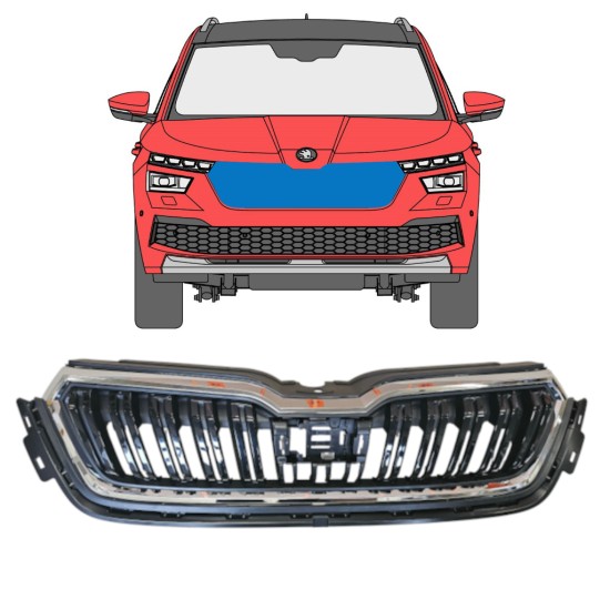 Kühlergrill für Skoda Kamiq 2019- 14951
