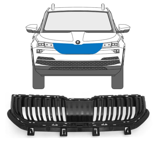Kühlergrill für Skoda Karoq 2017-2022 17228