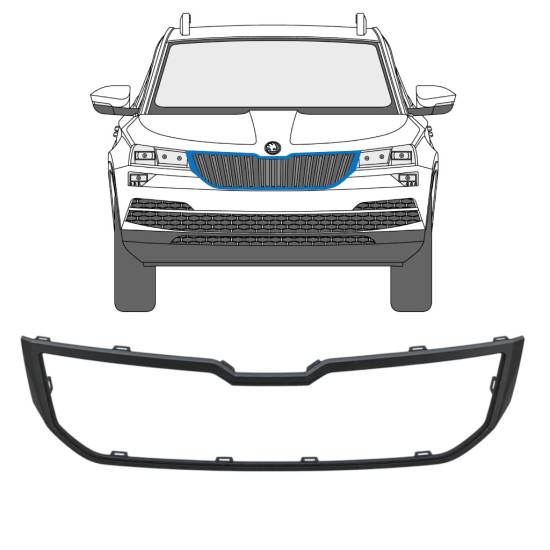 Kühlergrillrahmen für Skoda Karoq 2017-2022 17233