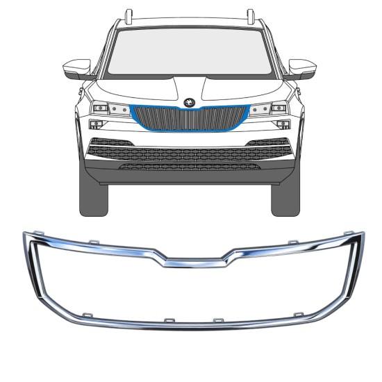 Kühlergrillrahmen für Skoda Karoq 2017-2022 17232