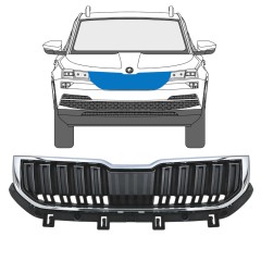 Kühlergrill für Skoda Karoq 2017-2022 / Satz 17234