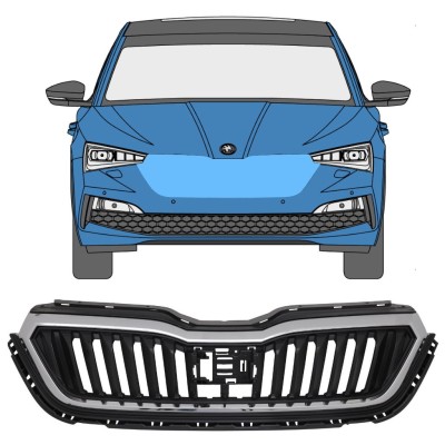 Kühlergrill für Skoda Scala 2019- 17229