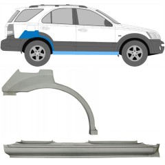 Voll schweller + hinten Kotflügel Reparaturblech für Kia Sorento 2002-2009 / Rechts / Satz 11711