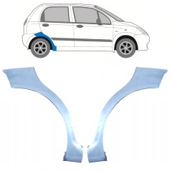 Reparaturblech Kotflügel hinten für Chevrolet Spark 2005-2010 / Links+Rechts / Satz 9764