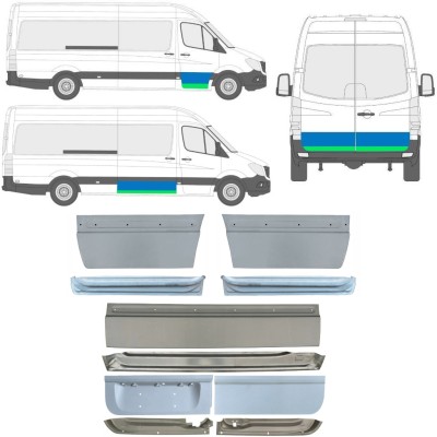 Reparaturblech innen + außen Tür für Mercedes Sprinter 2006-2018 / Links+Rechts / Satz 11318