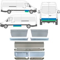 Reparaturblech innen + außen Tür für Mercedes Sprinter 2006-2018 / Links+Rechts / Satz 11319