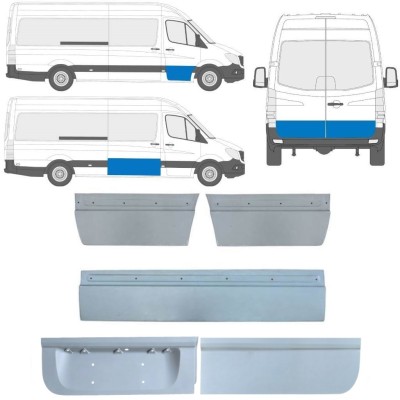 Reparaturblech außen Tür für Mercedes Sprinter 2006-2018 / Links+Rechts / Satz 11317
