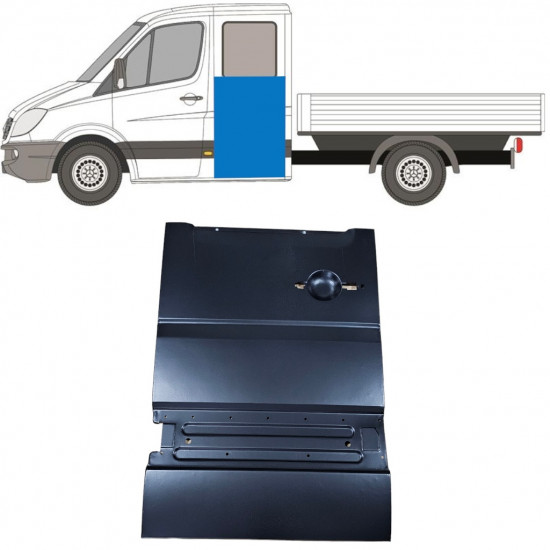 MERCEDES SPRINTER 2006- DOPPEL KABINE HINTEN TÜR REPARATURBLECH PANEL / LINKS