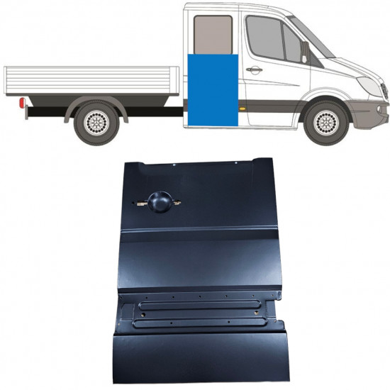 MERCEDES SPRINTER 2006- DOPPEL KABINE HINTEN TÜR REPARATURBLECH PANEL / RECHTS