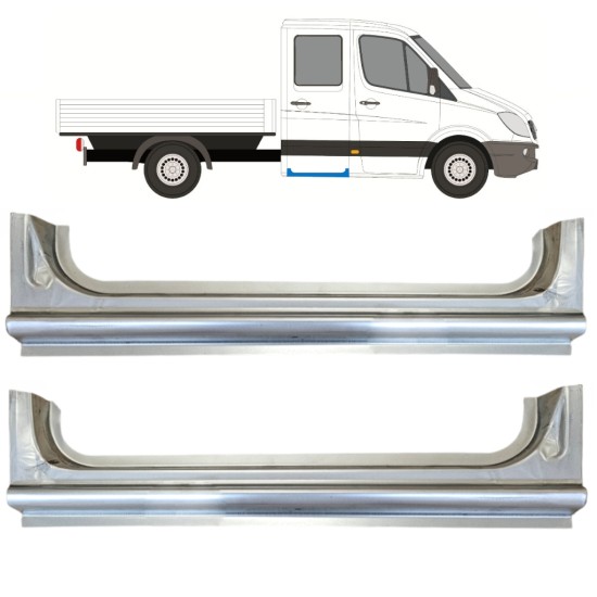 Reparaturblech hinterer Schweller für Mercedes Sprinter 2006-2018 / Links+Rechts / Satz 15068 Reparaturblech hinterer Schweller für Mercedes Sprinter 2006-2018 / Links+Rechts / Satz 15068