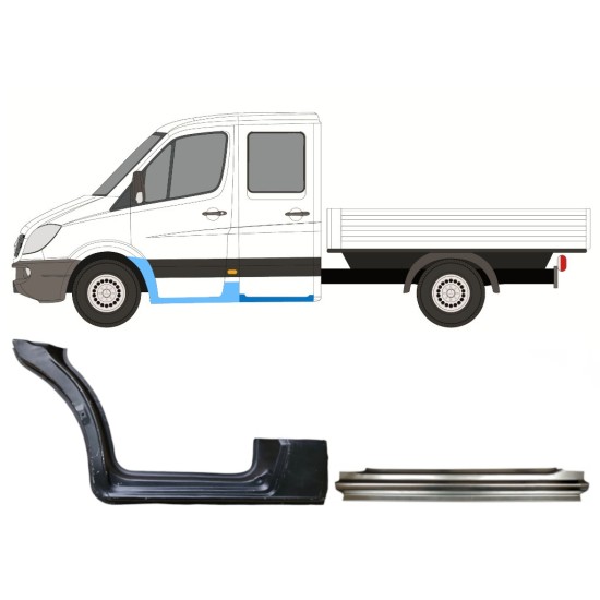 Reparaturblech-Set für Mercedes Sprinter 2006-2018 / Links / Doppelkabine / 14778