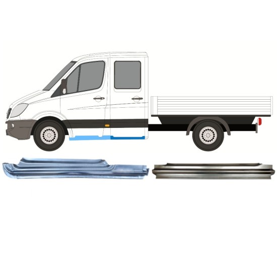 Reparaturblech-Set für Mercedes Sprinter 2006-2018 / Links / Doppelkabine / 14779