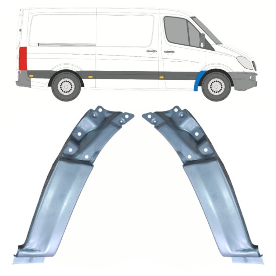 Reparaturblech Kotflügel vorne für Mercedes Sprinter 2006-2018 / Links+Rechts / Satz 17256