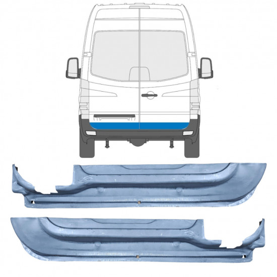 MERCEDES SPRINTER 2006- HINTEN TÜR REPARATURBLECH / SATZ