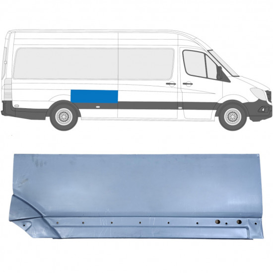 MERCEDES SPRINTER 2006- HINTEN KOTFLÜGEL REPARATURBLECH / RECHTS