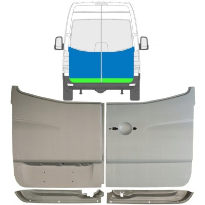 Reparaturblech hintere Tür für Mercedes Sprinter 2006-2018 / Satz 10517