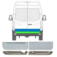 Reparaturblech hintere Tür für Volkswagen Crafter 2005-2017 / Links+Rechts / Satz 14386