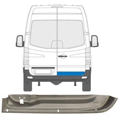 Reparaturblech hintere Tür für Mercedes Sprinter 2006-2018 / Rechts 5681