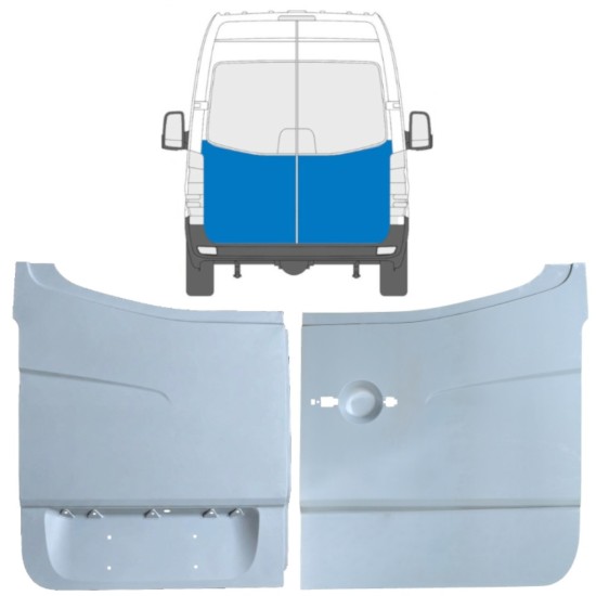 Reparaturblech hintere Tür für Volkswagen Crafter 2005-2017 / Links+Rechts / Satz 14129