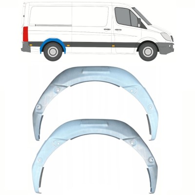 Reparaturblech Innenkotflügel hinten für Volkswagen Crafter 2005-2017 / Links+Rechts / Satz 15497