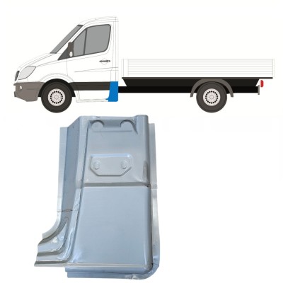 Reparaturblech Ecke hinten für Volkswagen Crafter 2005-2017 / Links 15503