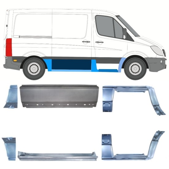 Reparaturblech-Set für Mercedes Sprinter 2006-2013 / Links+Rechts / 15593