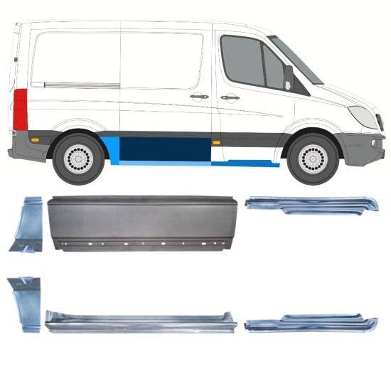 Reparaturblech-Set für Mercedes Sprinter 2006-2013 / Links+Rechts / 15589