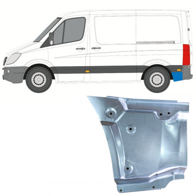 MERCEDES SPRINTER 2006-2018 KURZ HINTEN KOTFLÜGEL REPARATURBLECH / LINKS