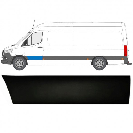 Türleiste vorne für Mercedes Sprinter 2018- / Links 12927