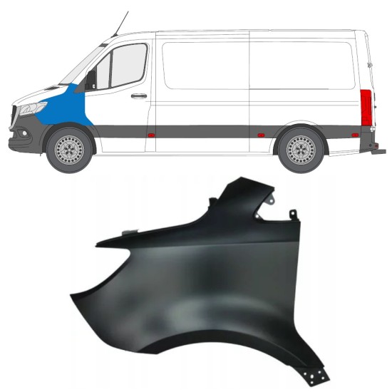 Vorne Kotflügel für Mercedes Sprinter 2018- / Links 14940
