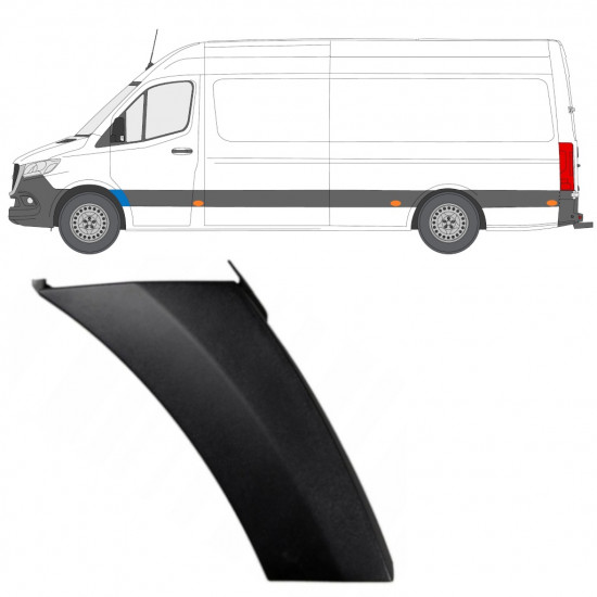 Seitenleiste Kotflügel vorne für Mercedes Sprinter 2018- / Links 12931
