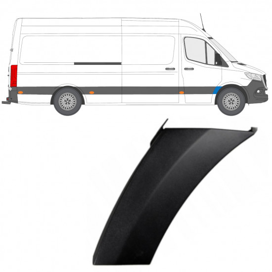 Seitenleiste Kotflügel vorne für Mercedes Sprinter 2018- / Rechts 12930