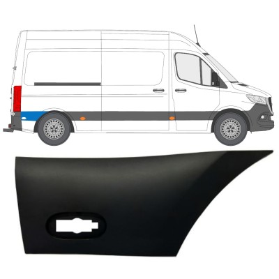 Seitenleiste Kotflügel hinten für Mercedes Sprinter 2018- / Rechts 12936