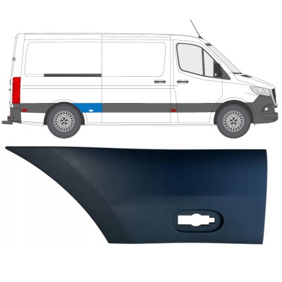 Seitenleiste Kotflügel hinten für Mercedes Sprinter 2018- / Rechts 16650