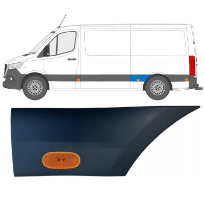 Seitenleiste hinterer Kotflügel mit Lampe für Mercedes Sprinter 2018- / Links / Satz 16653