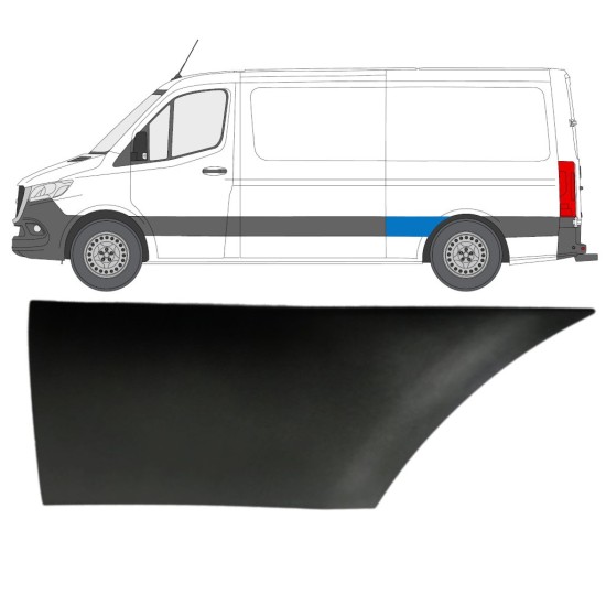 Seitenleiste Kotflügel hinten für Mercedes Sprinter 2018- / Links 16649