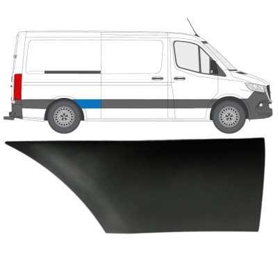 Seitenleiste Kotflügel hinten für Mercedes Sprinter 2018- / Rechts 16648