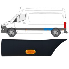Seitenleiste hinterer Kotflügel mit Lampe für Mercedes Sprinter 2018- / Links / Satz 12969