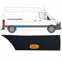 Seitenleiste hinterer Kotflügel mit Lampe für Mercedes Sprinter 2018- / Rechts / Satz 12968