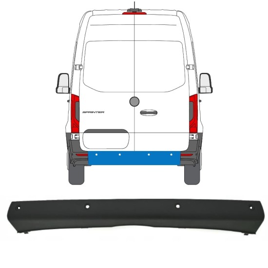 Hintere Stoßstange mit PDC für Mercedes Sprinter 2018- 14969