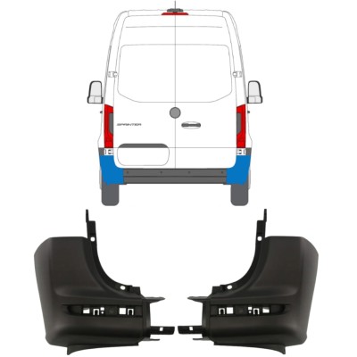 Ecke hinterer Stoßstange für Mercedes Sprinter 2018- / Links+Rechts / Satz 14945